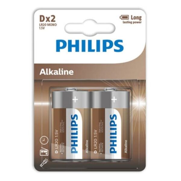 vVigoroso PHILIPS BATERIA ALCALINA D LR20 BLISTER*2