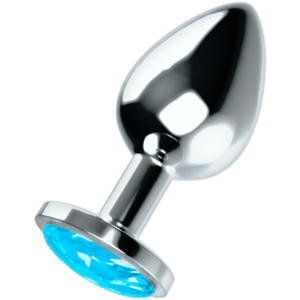 vVigoroso OHMAMA - PLUG ANAL COM CRISTAL AZUL L