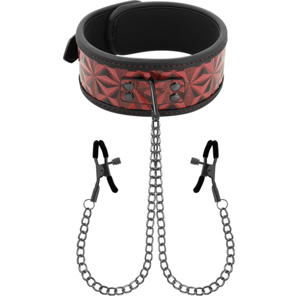 vVigoroso BEGME - COLAR EDIO VERMELHA COM BRAADEIRAS COM FORRO DE NEOPRENE