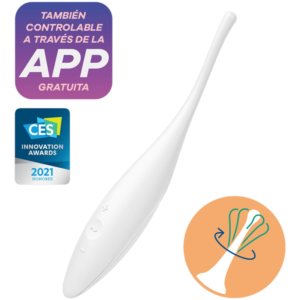 vVigoroso PONTA CLIT SATISFYER TWIRLING ALEGRIA ESTIMULADA - BRANCO