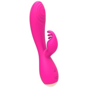 vVigoroso CABEÇAS ESTIMULANTES TRIPLAS COM VIBRADOR DE COELHO MAGIC STICK NALONE - ROSA