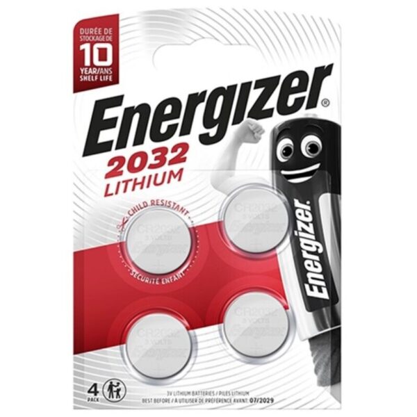 vVigoroso BATERIA DE ENERGIZADOR BOTÃO DE LÍTIO CR2032 UNIDADE 3V 4