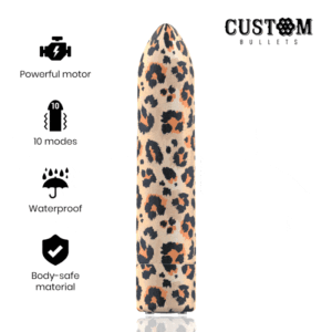 vVigoroso CUSTOM BULLETS - BALAS PERSONALIZADAS BALAS RECARREGÁVEIS LEOPARDO 10 INTENSIDADES