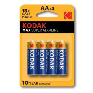 vVigoroso KODAK - BOLHA DE BATERIA ALCALINA MAX AA LR6 * 4