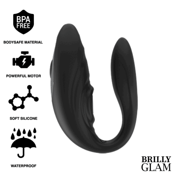 vVigoroso BRILLY GLAM- CONTROLE REMOTO PULSANTE E VIBRATÓRIO DE CASAL