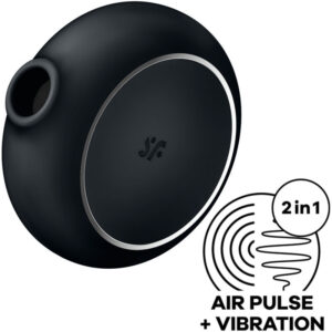 vVigoroso SATISFYER  PRO TO GO 3 DOUBLE AIR PULSE STIMULATOR & VIBRATOR - BLACK