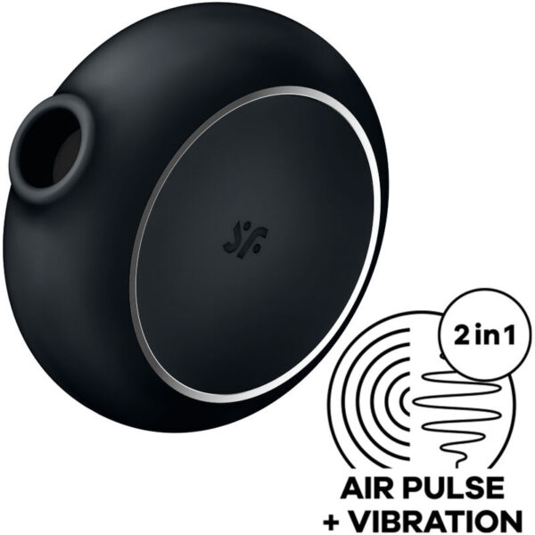vVigoroso SATISFYER  PRO TO GO 3 DOUBLE AIR PULSE STIMULATOR & VIBRATOR - BLACK