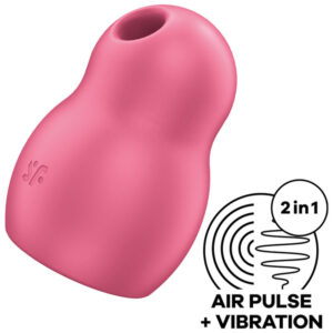 vVigoroso SATISFYER PRO TO GO 1 ESTIMULADOR DE PULSO DE AR DUPLO E VIBRADOR - VERMELHO