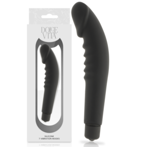 vVigoroso DOLCE VITA - REALISTIC PLEASURE BLACK SILICONE