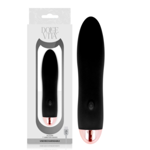 vVigoroso DOLCE VITA - VIBRADOR RECARREGÁVEL QUATRO PRETO 7 VELOCIDADES