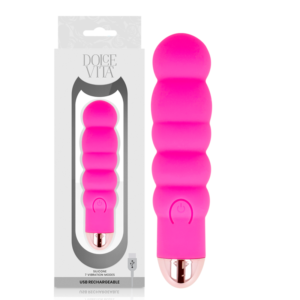 vVigoroso DOLCE VITA - VIBRADOR RECARREGÁVEL SEIS PINK 7 VELOCIDADES