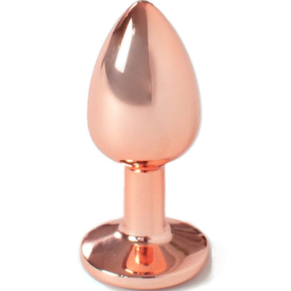 vVigoroso SECRETPLAY - PLUG ANAL DE METAL OURO ROSA TAMANHO PEQUENO 7 CM