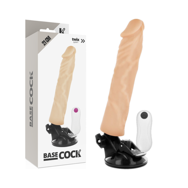 vVigoroso BASECOCK - VIBRADOR REALÍSTICO CONTROLE REMOTO NATURAL 21CM