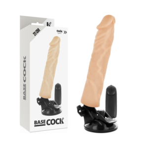 vVigoroso BASECOCK - VIBRADOR REALÍSTICO CONTROLE REMOTO NATURAL 21 CM