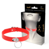 vVigoroso COQUETTE CHIC DESIRE - COLAR DE COURO VEGANO VERMELHO ACESSÓRIO FETISH MULHER