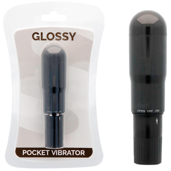 vVigoroso GLOSSY - VIBRADOR DE BOLSO PRETO