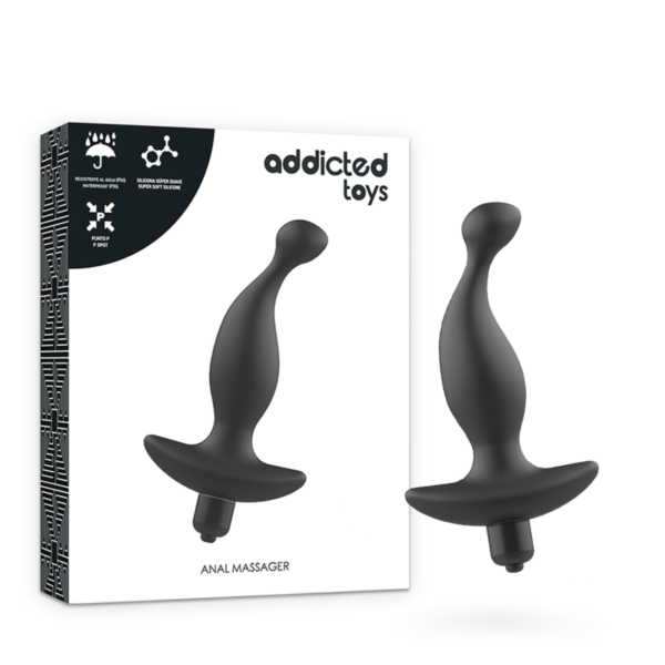 vVigoroso TOYS TOYS ANAL MASSAGER COM BLACK VIBRATION