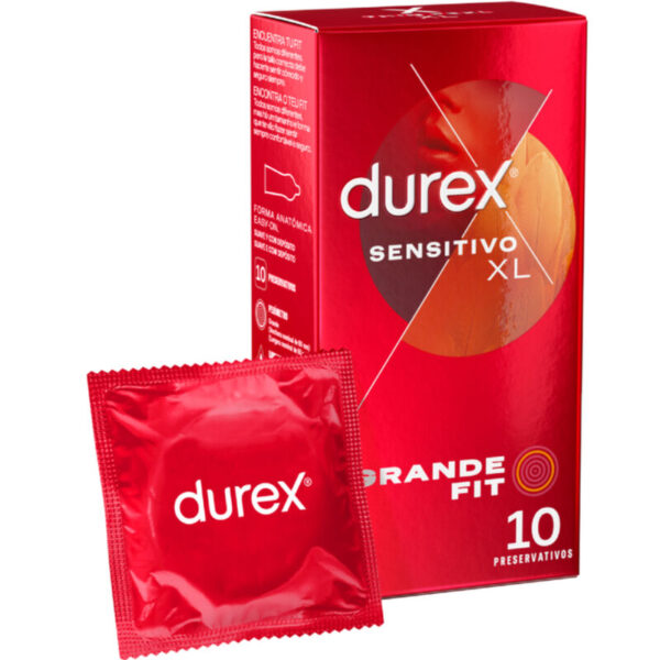 Vigoroso - DUREX - PRESERVATIVOS SENSITIVE XL 10 UNIDADES