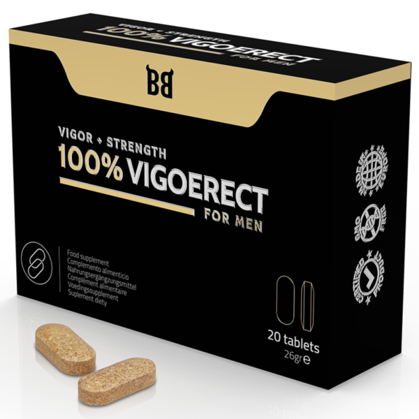 vVigoroso BLACKBULL BY SPARTAN - 100% VIGOERECT VIGOR + FORÇA PARA HOMENS 20 COMPRIMIDOS