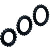 BAILE  TITAN SET 3PCS COCK RING BLACK 2.8 + 2.4 + 1.9 CM - Image 3