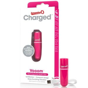 vVigoroso GRITANDO COM BALA VIBRANTE RECARREGÁVEL VOOOM ROSA
