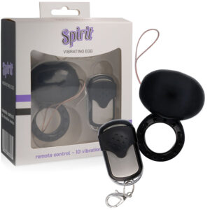 vVigoroso SPIRIT - VIBRADOR DE CONTROLE REMOTO ANEL GALO PRETO