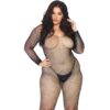 LEG AVENUE BODYSTOCKING EM REDE COM BRILLIANT 1X-2X - Image 3