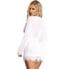 SUBBLIME PEIGNOIR BLANCO CON FLECOS S/M - S/M - Image 3