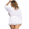 SUBBLIME QUEEN PLUS WHITE BABYDOLL COM FRINGE - Image 3