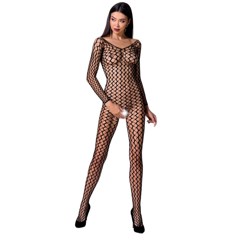 vVigoroso PASSION - WOMAN BS068 BODYSTOCKING PRETO TAMANHO ÚNICO