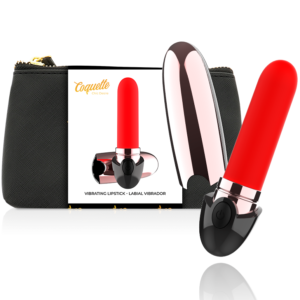 vVigoroso COQUETTE CHIC DESIRE - BATOM RECARREGÁVEL VIBRADOR PRETO/ OURO