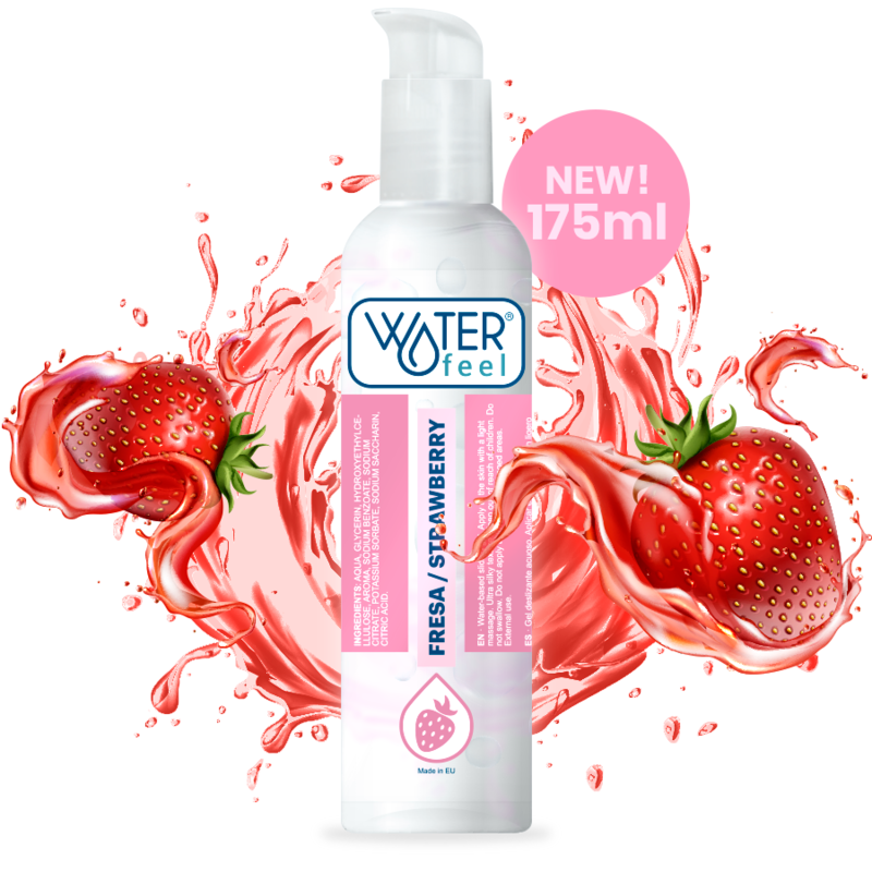 vVigoroso WATERFEEL - LUBRIFICANTE À BASE DE ÁGUA DE MORANGO 175 ML