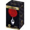 ALIVE - PLUG PRAZER ANAL METAL LISO FLUFFY VERMELHO TAMANHO M - Image 2