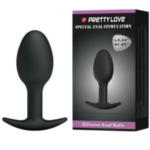 vVigoroso PRETTY LOVE - PLUG ANAL DE SILICONE 6.5 CM PRETO