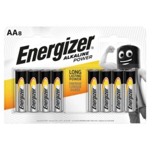 vVigoroso ENERGIZADOR POTÊNCIA BATERIA ALCALINA AA LR6 8 UNIDADE