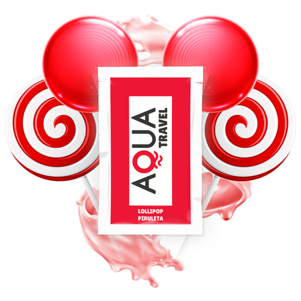 vVigoroso AQUA TRAVEL - LUBRIFICANTE À BASE DE ÁGUA SABOR PIRULITO 6 ML