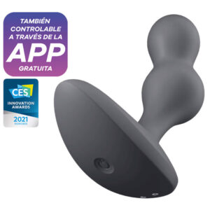 vVigoroso SATISFYER - APLICATIVO DE PLUGUE VIBRATÓRIO DEEP DIVER CINZA