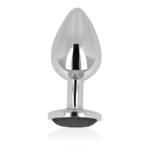 vVigoroso OHMAMA - PLUG ANAL COM CRISTAL PRETO 9 CM