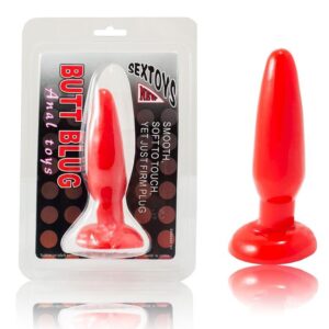 vVigoroso BAILE - PLUG ANAL PEQUENO VERMELHO 15 CM