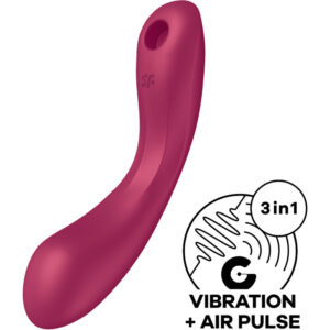 Vigoroso SATISFYER - CURVE TRINITY 1 AIR PULSE VIBRATION VERMELHO