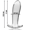 vVigoroso NEBULA SERIES BY IBIZA - MODELO 5 ANAL PLUG VIDRO BOROSILICADO TRANSPARENTE 12.5 CM -O- 3.5 CM