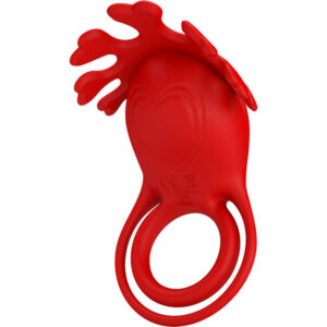 vVigoroso PRETTY LOVE - ANEL VIBRADOR RUBEN 7 VIBRAÕES SILICONE VERMELHO