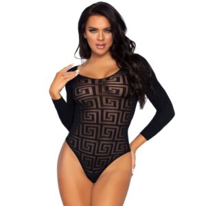 vVigoroso LEG AVENUE - MOSAIC SNAP CROTH BODYSUIT TAMANHO ÚNICO