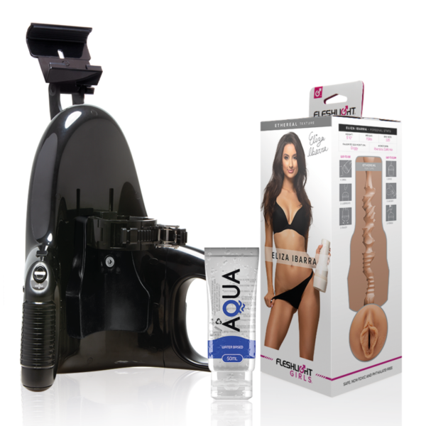 Vigoroso FLESHLIGHT - ELIZA IBARRA VAGINA + LANÇAMENTO UNIVERSAL + LUBRIFICANTE AQUA QUALITY 50 ML