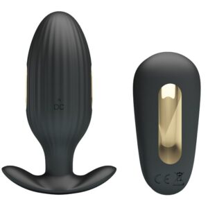 Vigoroso PRETTY LOVE - VIBRADOR RECARREGVEL ANAL KELLY PLUG PRETO