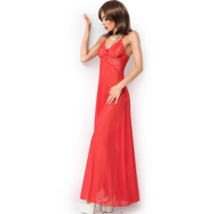 vVigoroso CHILIROSE - CR 3883 BABYDOLL LONGO VERMELHO S/M