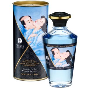 vVigoroso SHUNGA - ÓLEO DE MASSAGEM COM EFEITO CALOR SABOR DE COCO 100 ML