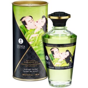 vVigoroso SHUNGA - ÓLEO DE MASSAGEM COM EFEITO CALOR SABOR MIDNIGHT SORBT 100 ML