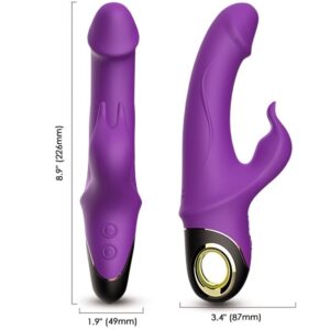 Vigoroso ARMONY - METEROR DILDO VIBRADOR COELHO ROTATOR ROXO