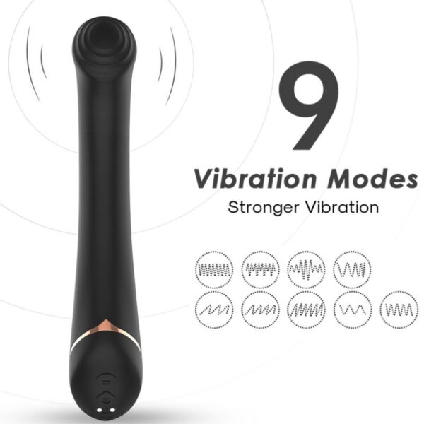 Vigoroso ARMONY - VIBRADOR FALT HEAD SILICONE PRETO